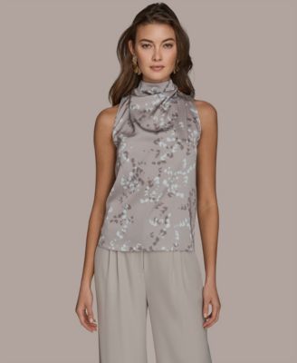 Donna Karan New York - Women's Mock Neck Sleeveless Top