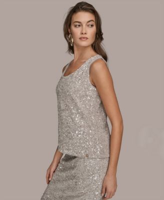 Women's Embellished Scoop Neck Tank Top