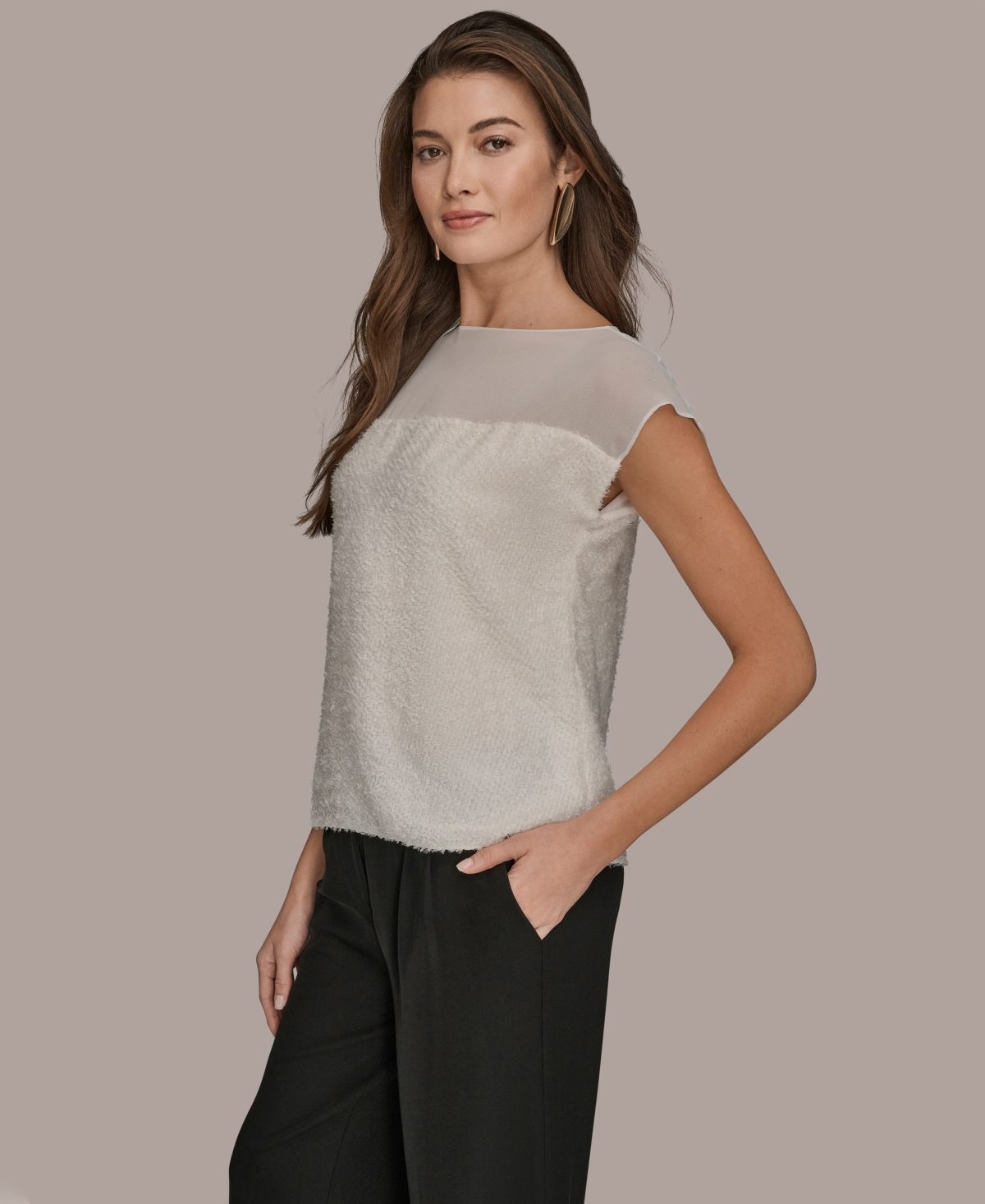 Donna Karan New York Women's Short-Sleeve Top