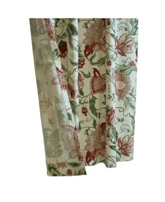 Jacobean Garden Jacobean Print Design Light Filtering Dual Header Curtain Panel for Livingroom 52" x 63" Red