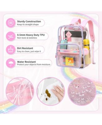 Heavy-Duty Clear Backpack with Wide Straps – Transparent School Bag for Stadium, Concerts, Sports & Events