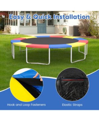 15 FT Trampoline Pad Replacement Safety Pad with Fixing Straps (Multicolor)