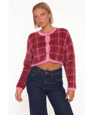 Women's Viola Plaid Button Front Cardigan