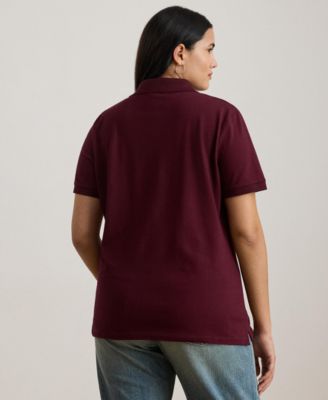 Plus Size Pique Slim Fit Polo Shirt