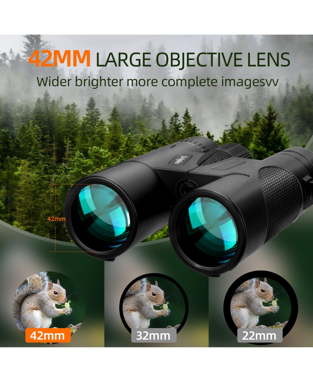 Sugift 12x42 Hd Binoculars for Adults – High Powered Waterproof Binoculars with Phone Adapter, Tripod & BAK4 Prism