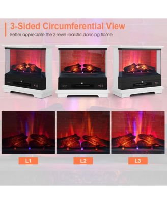 27 Inch Freestanding Fireplace with Remote Control