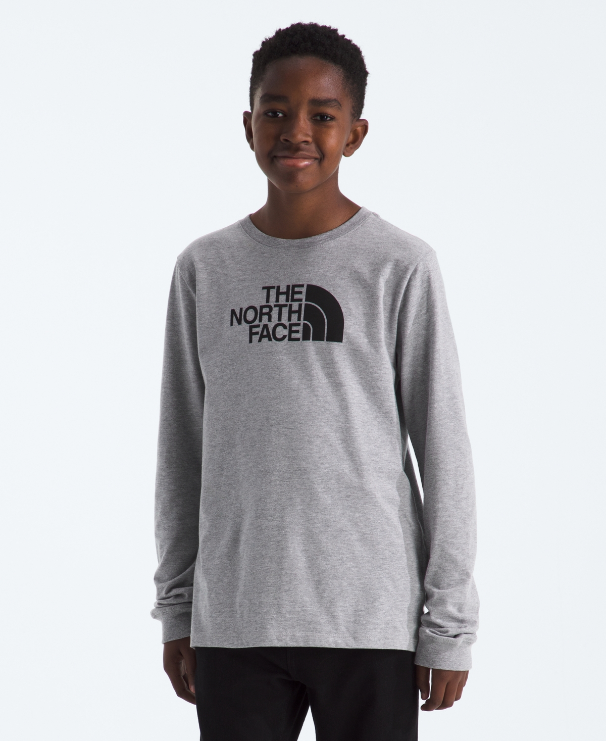 The North Face Boys Or Girls 6-20 Evolution Half Dome Long-sleeve T-shirt In Gray