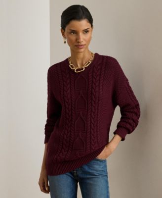 Lauren Ralph Lauren - Women's Cable-Knit Crewneck Sweater