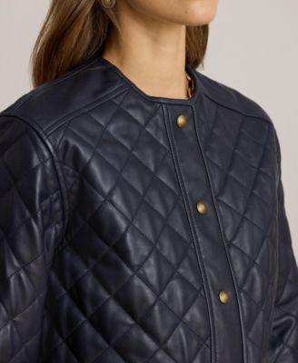 Women's Diamond-Quilted Cropped Jacket