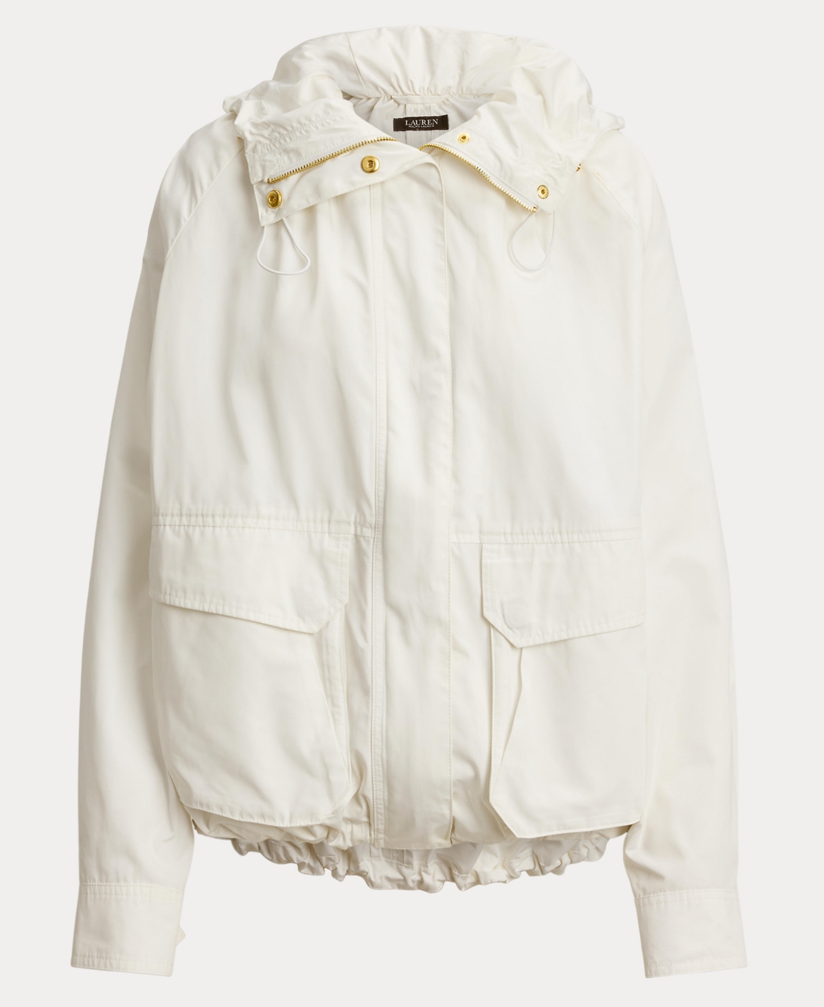 Ralph Lauren Women's Hooded Windbreaker Jacket In White