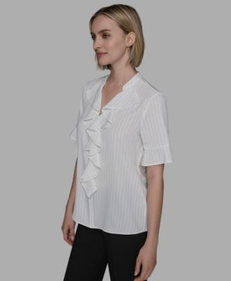 Women's Short-Sleeve Ruffle Top
