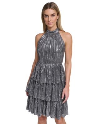 Women's Sequined Halter Neck Dress