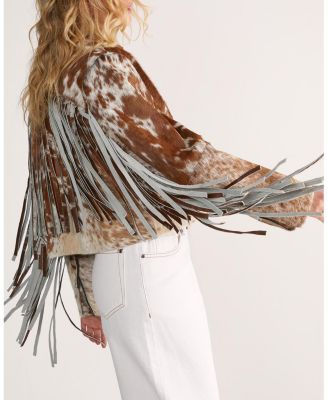 Women's Zip Through Fringe Jacket
