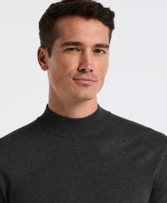 Men's Long-Sleeve Mock Neck Pullover Sweater