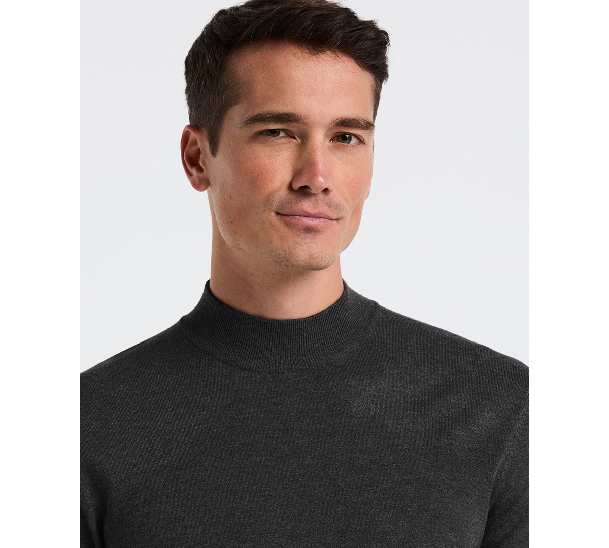 Perry Ellis Men's Long Sleeve Mock Neck Pullover Sweater