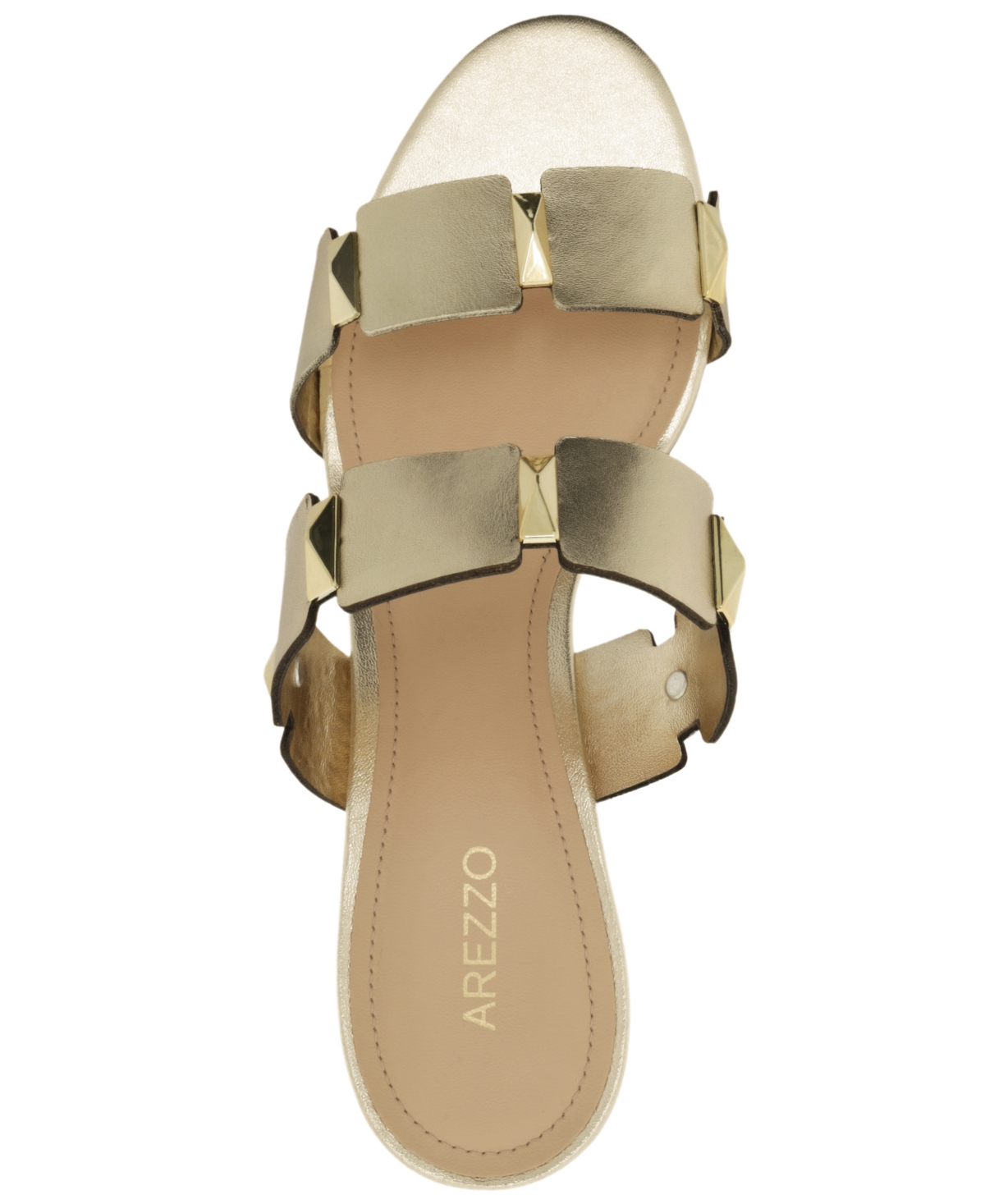 Arezzo Women's Lyra Mid Block Sandal In Gold