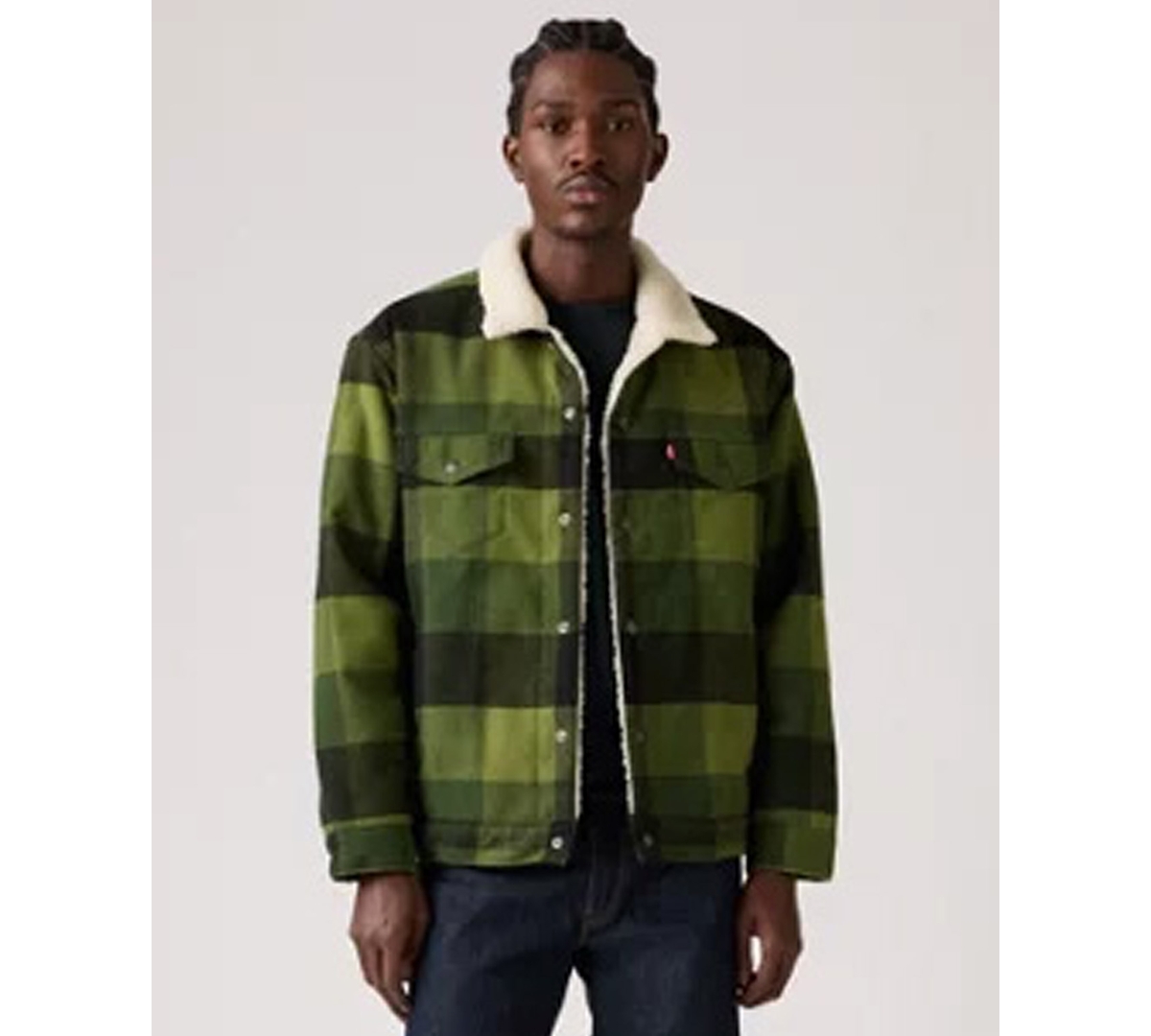 Levi's Men's Relaxed Fit Plaid Trucker Jacket
