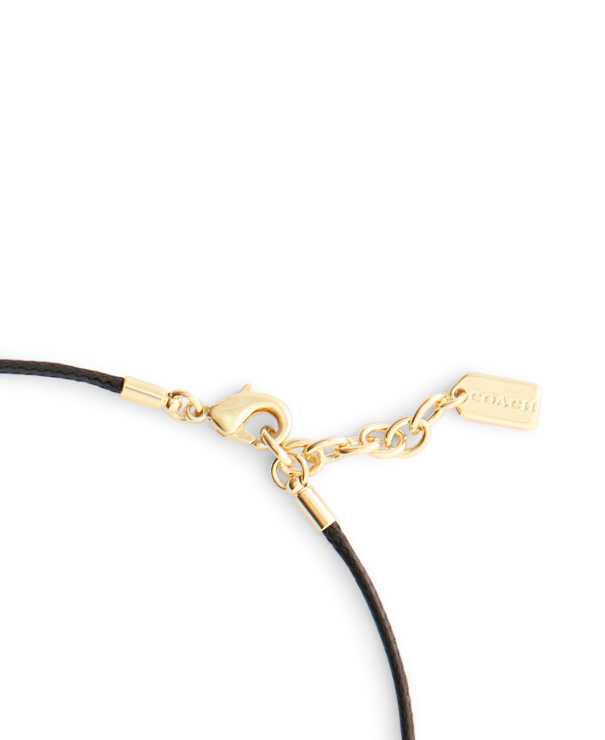 Coach Faux Cultured Pearl Signature Puffy Heart Pendant Necklace