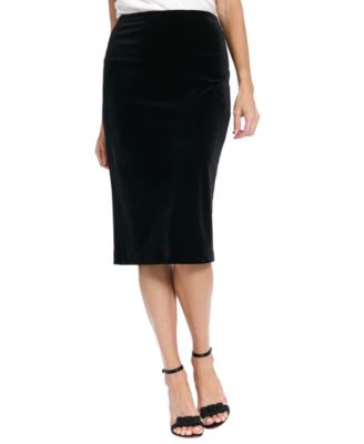 Women's Long Velvet Pencil Skirt