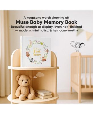 Baby Muse Memory Book Keepsake for Girl, Boy, First 5 Year Journal Milestone Book, 100 Beautiful Pages
