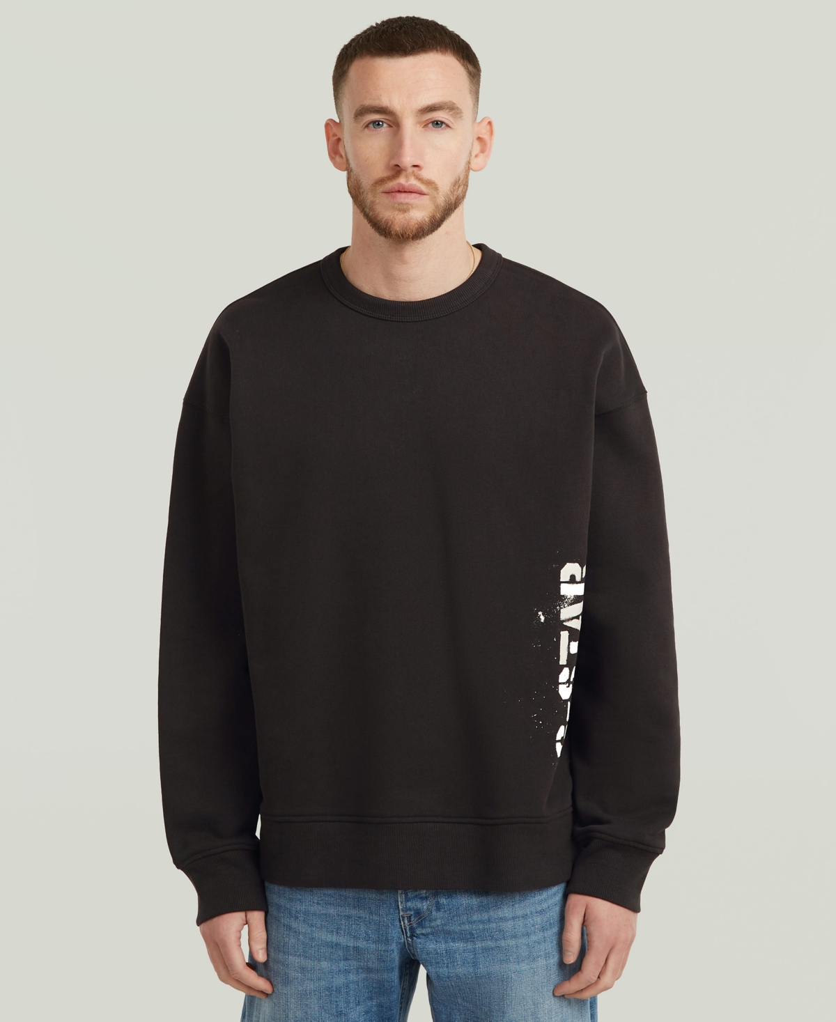 G-Star Raw Men's Sprayed 89 Loose Relaxed-Fit Sweatshirt