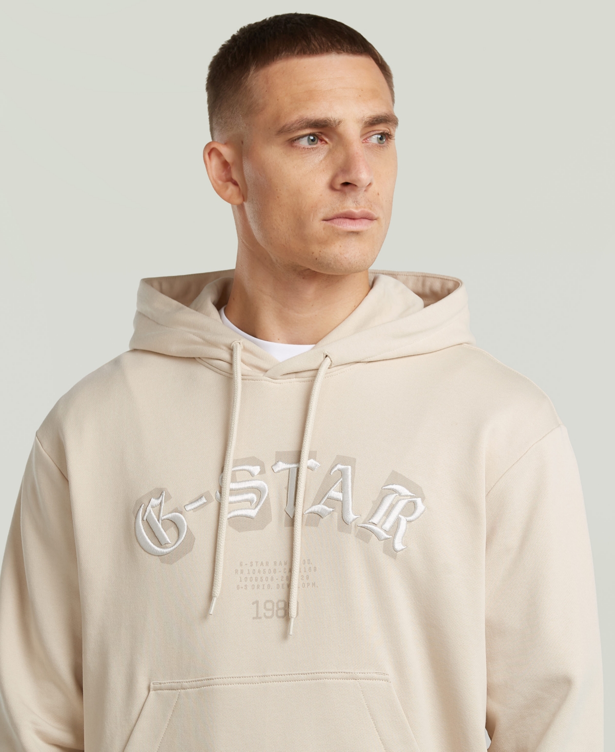G-Star Raw Men's Embroidered Logo Graphic Hoodie