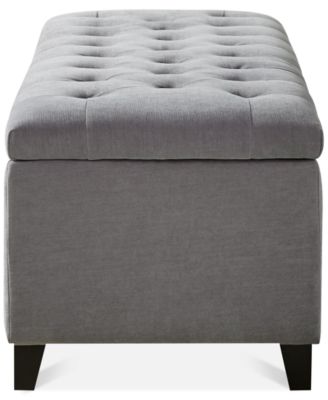 Madison Park Shandra Tufted Top Upholstered Storage Bench