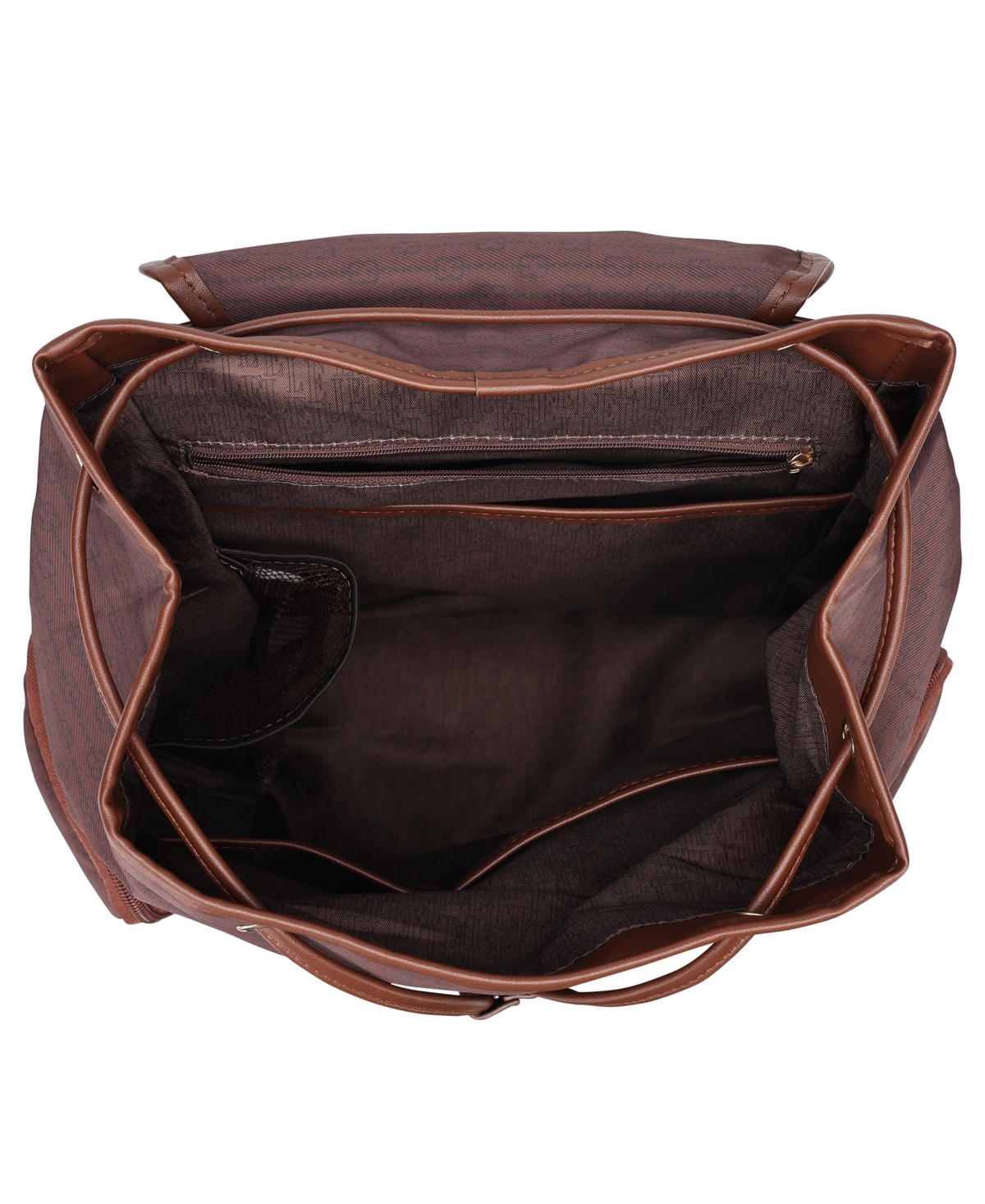 Elle Eleganza 17" Monogram Backpack In Brown