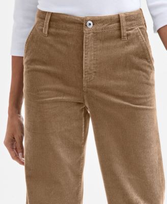 Petite Mid Rise Wide-Leg Corduroy Pants, Macy's Exclusive