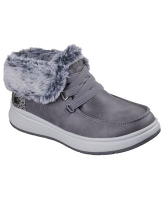 Skechers - Women's Slip-ins BOBS Skip Cute Wave - Fur Fancies Casual Booties from Finish Line