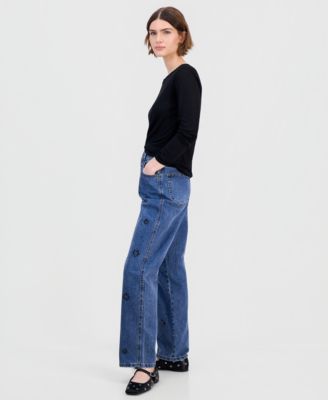 Women's Embellished Straight-Leg Jeans, Macy's Exclusive