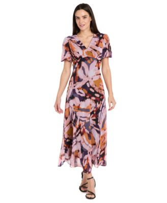 R & M Richards - Women's Empire Waist Short-Sleeve Dress
