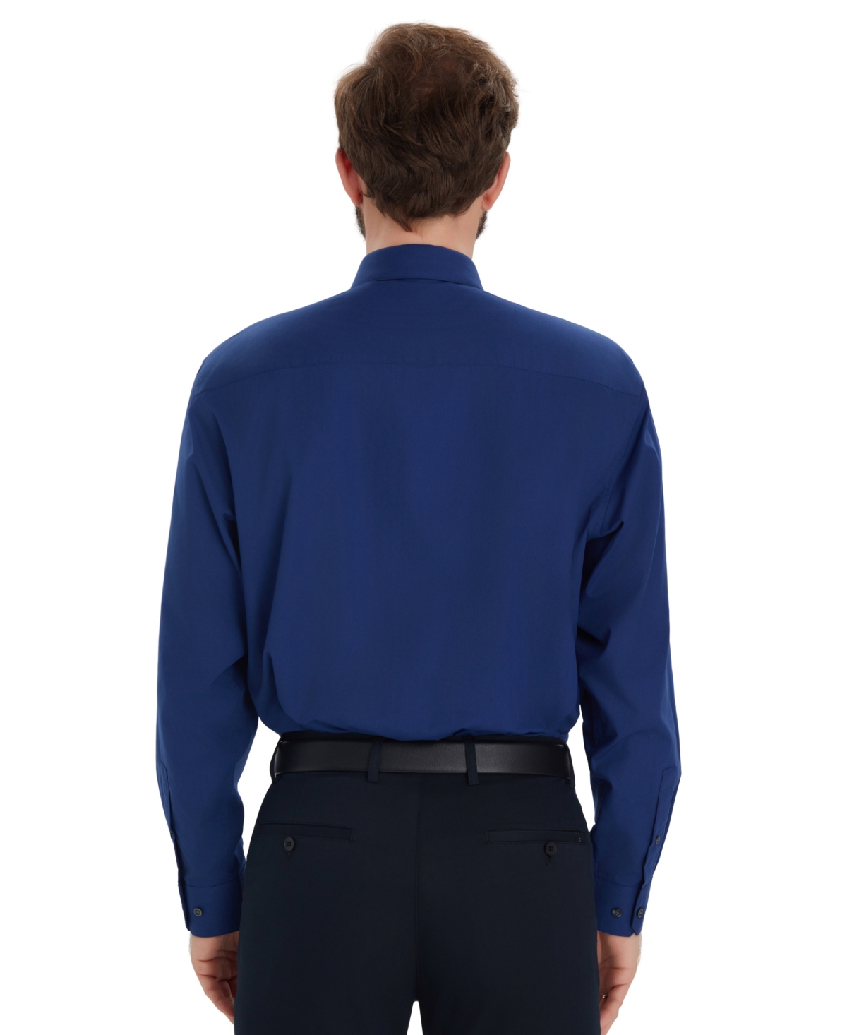 Alfani Men's Promo Solid Regular-fit Spread Collar Dress Shirt, Macy's Exclusive In Blue