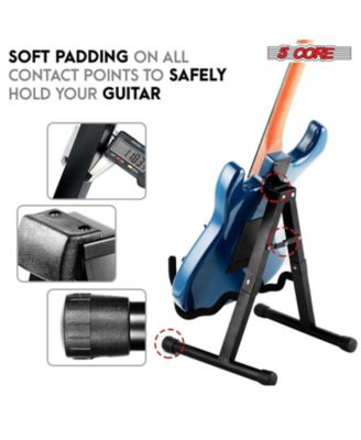 Guitar Stand 2PC A Frame w Soft Foam Arm Non Slip Rubber for Acoustic Electric Bass