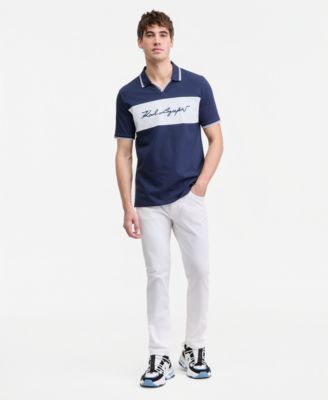 Men's Johnny Collar Logo Polo Shirt