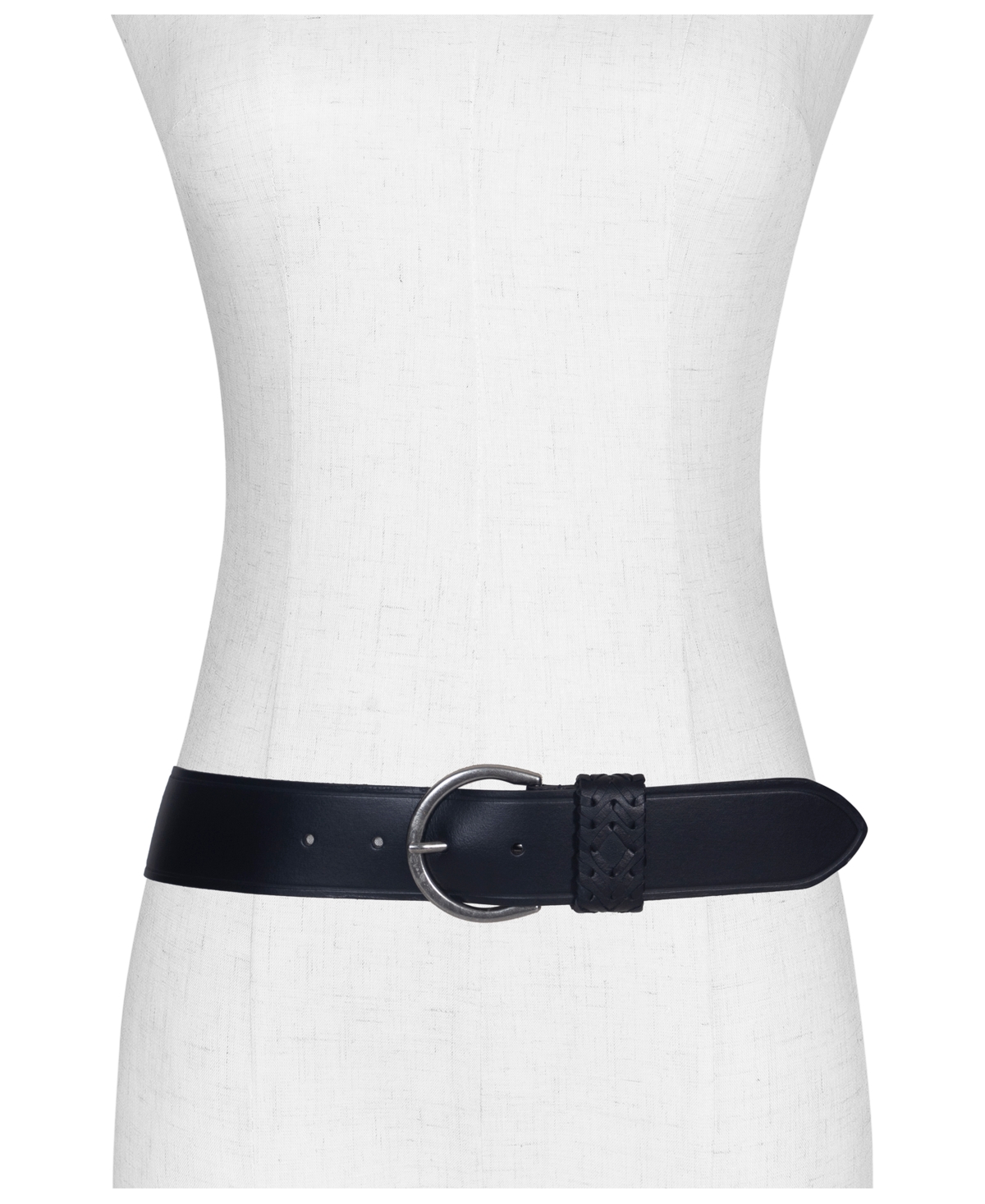 Frye Women's 40mm With Woven Keeper Belt In Black