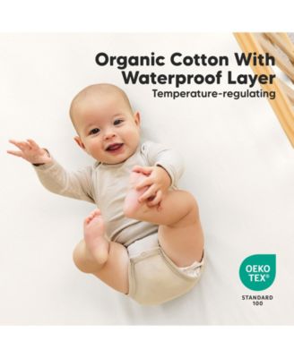 2pk Soothe Waterproof Fitted Crib Sheets for Girl, Boy, 100% Soft Cotton Crib Mattress Protector Sheet