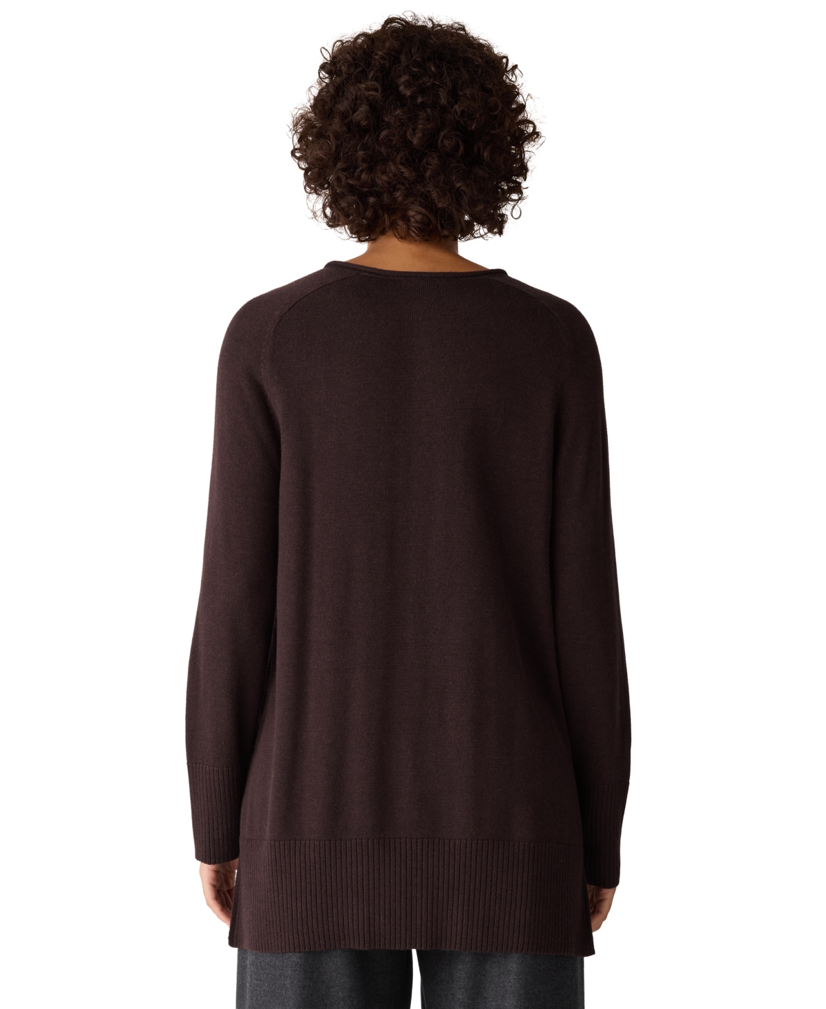 Eileen Fisher Women's V-neck Long-sleeve Sweater In Brown