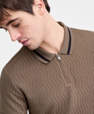 Men's Morales Quarter-Zip Knit Polo Shirt