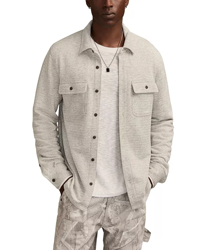 Men's Herringbone Long-Sleeve Knit Shirt