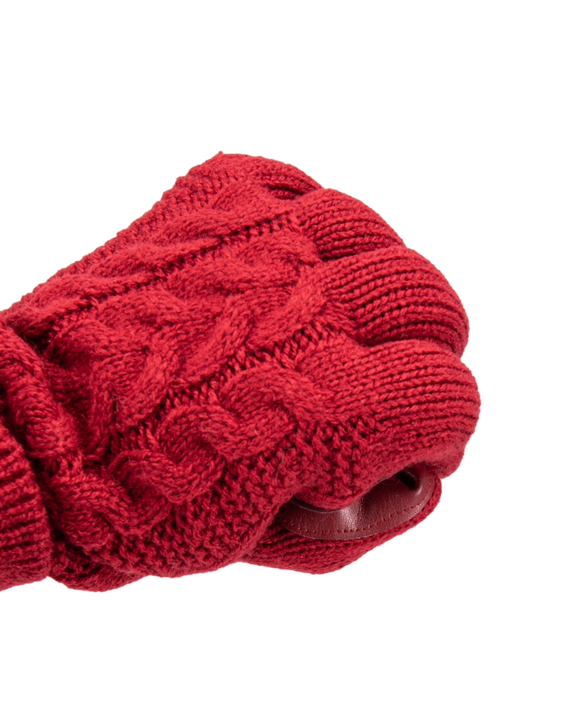 Isotoner Women's Water Repellent Cable Knit Gloves In Red