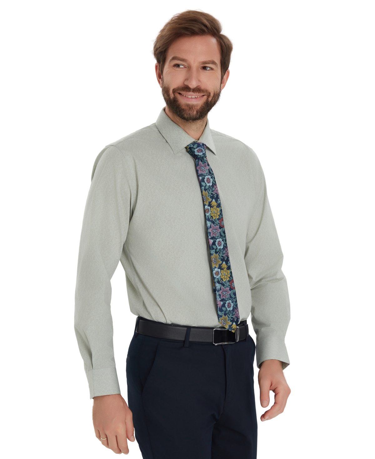 Bar Iii Slim Fit Men's Vine Print Dress Shirt, Created for Macy's