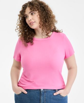 Women’s Ribbed T-Shirt, XXS-4X, Created for Macy’s 