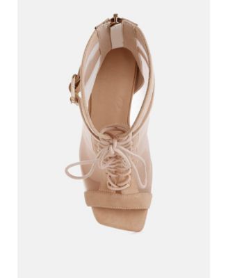 Womens Cabernet Mesh & Microfiber Stiletto Boots