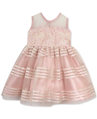 Rare Editions Baby Girls' Soutache & Stripes Dress - Kids & Baby - Macy's