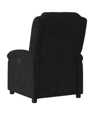 Massage Recliner Chair Black Velvet, metal, plywood Single