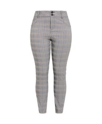 Plus Size Bengaline Check Pant