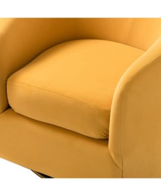 Swivel Accent Chair with Gold Metal Base for Living Room Nursery