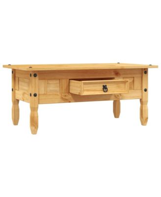 Coffee Table Brown Solid pine wood Medium Durable Coffee Table