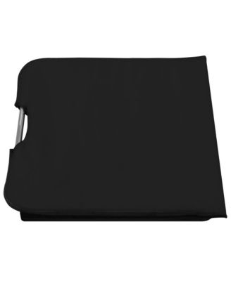 Beach Chair Set of 2 Black Polyester fabric and steel frame Large